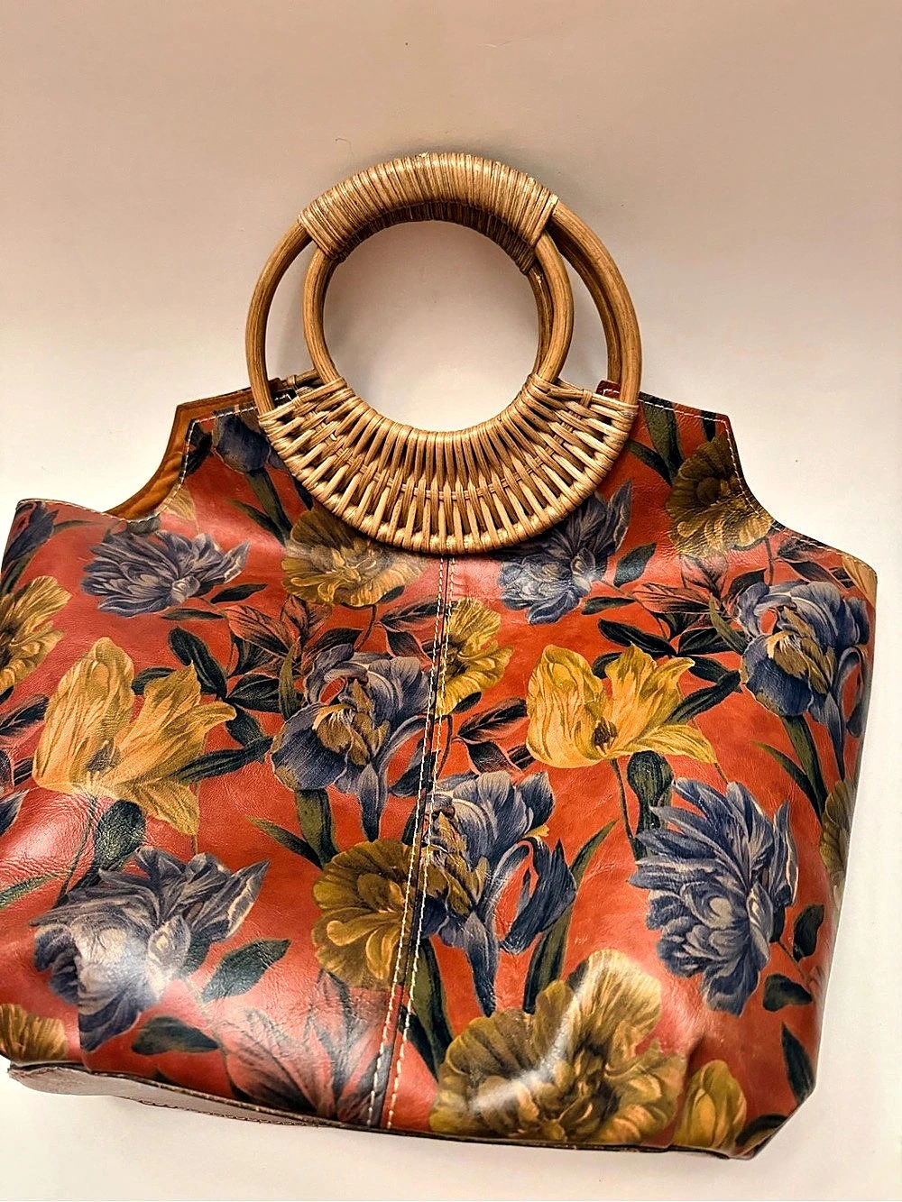 Patricia Nash Pratella Tote Floral Bag Orange & Multicolor